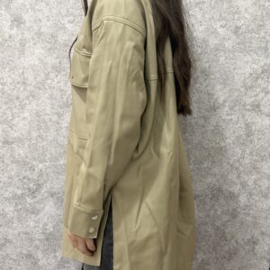 Camisa Ecocuero ZARA Beige